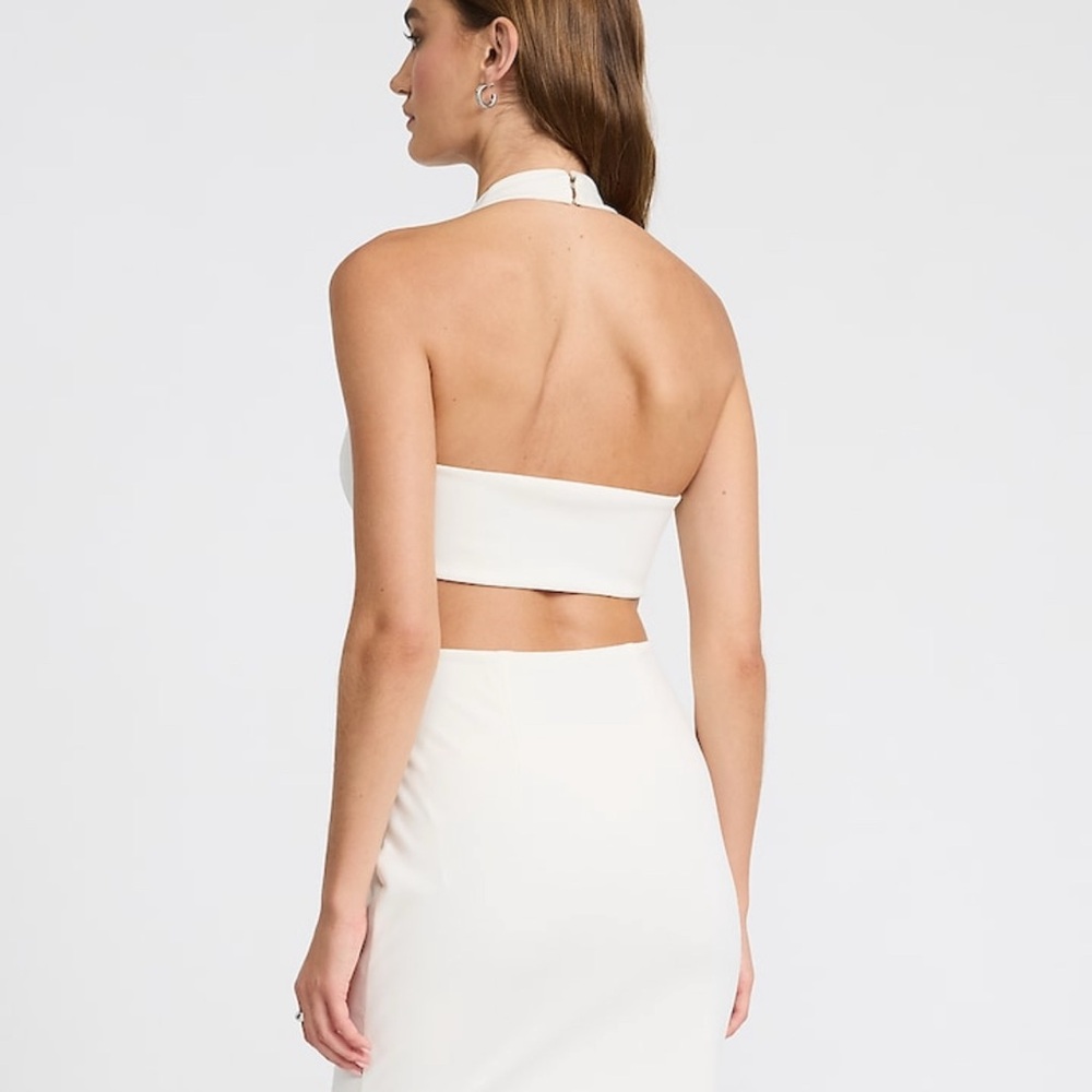 Scoop Halter Neck Sleeveless Cutout Mini Dress - Picture 3 of 4